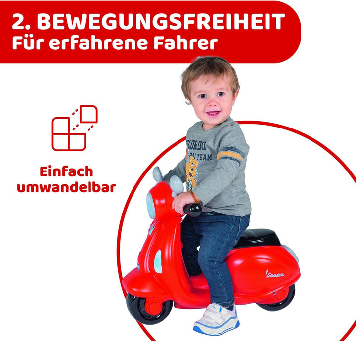 Chicco Motorrad Rutscher für Kinder Vespa Primavera, Kinderfahrzeug mit Elektronischem Bedienfeld, L