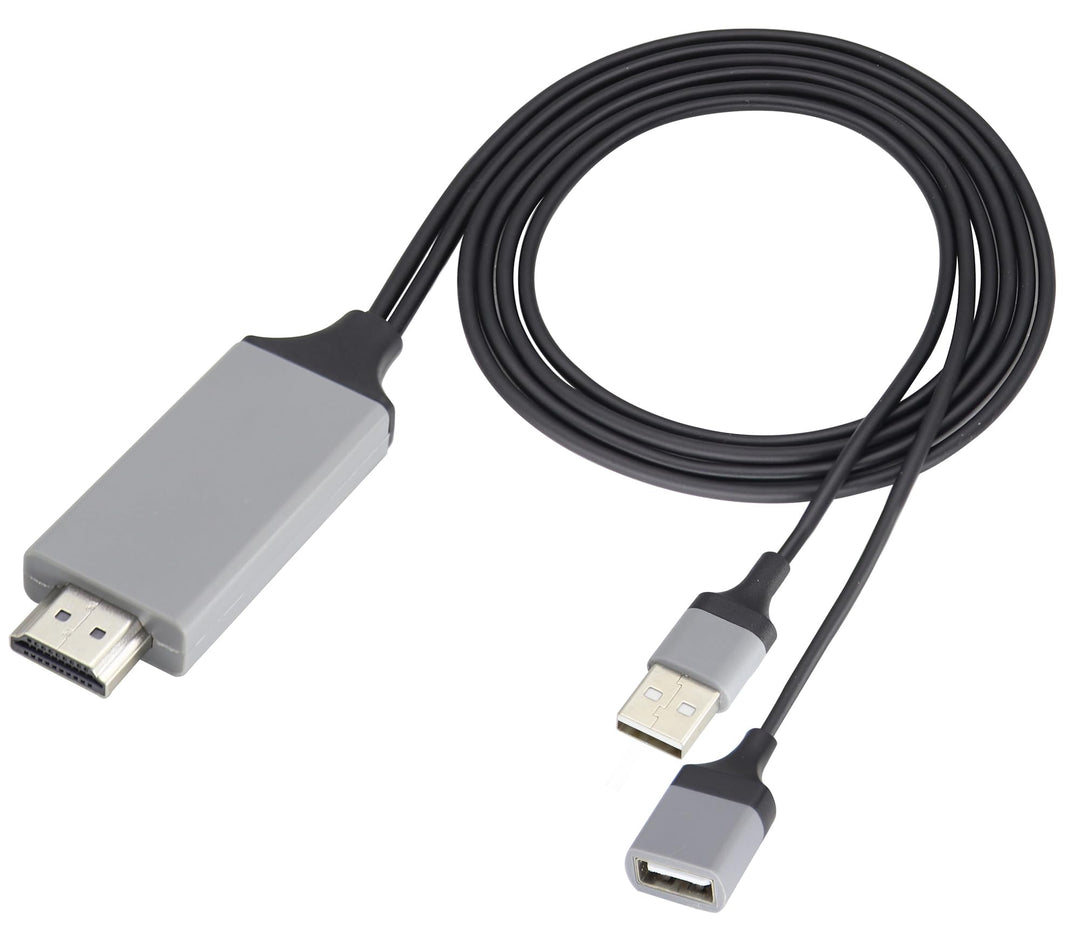 zdyCGTime Telefon und Tablet 1080P HDTV Spiegelkabel 2 in 1, HD HDMI Stecker zu 2 USB Buchse/Stecker