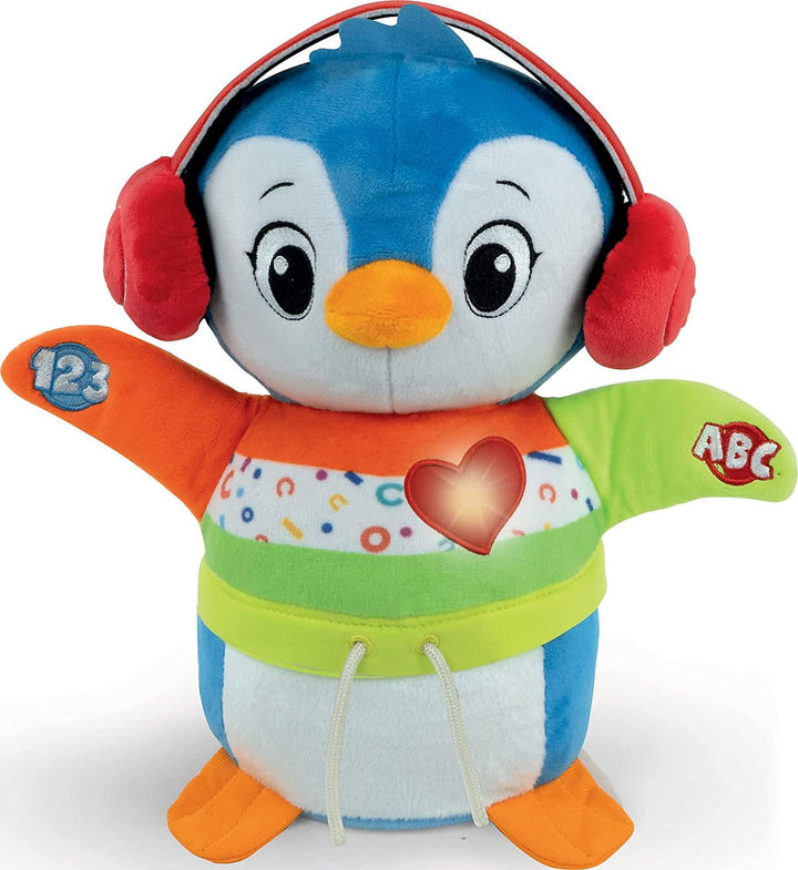 Clementoni Baby Tanz-mit-Mir Pinguin für Kleinkinder ab 12 Monaten - Interaktives Babyspielzeug mit