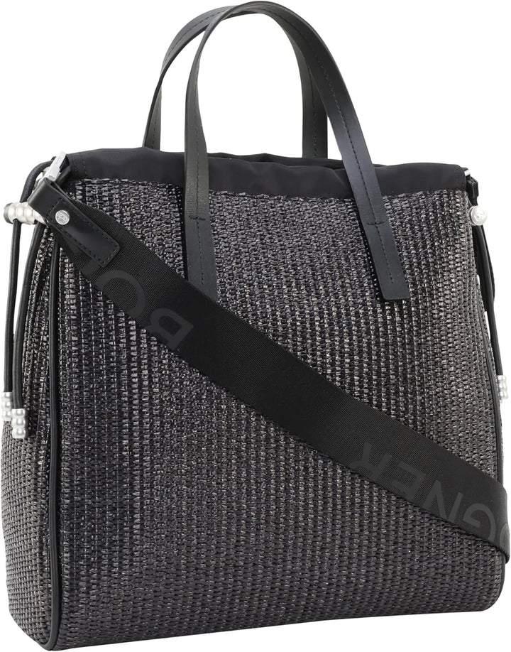 Bogner Ladies Airolo Malina Tote L Schwarz - Geflochtene Moderne Damen Tasche, Grösse One Size - Far