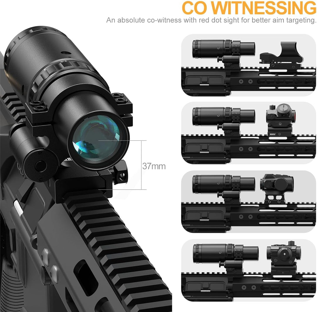 Feyachi 1.5X - 5X Lupe, Magnifier mit Flip to Side Mount Fokus Einstellung