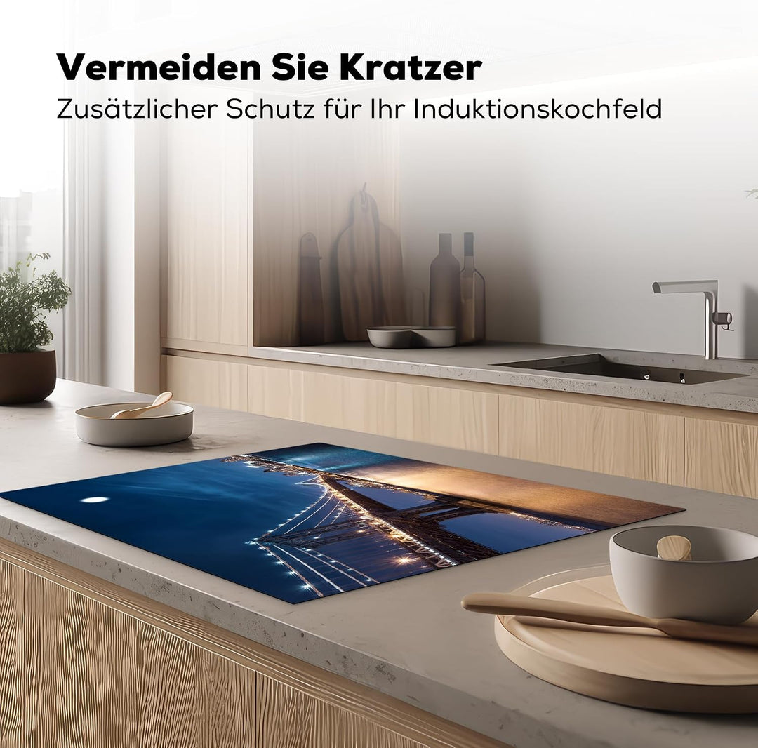 KitchenYeah© Herdabdeckplatte Einteilig Küche Herdabdeckung Induktionsfeld Ceranfeld Herdabdeckplatt