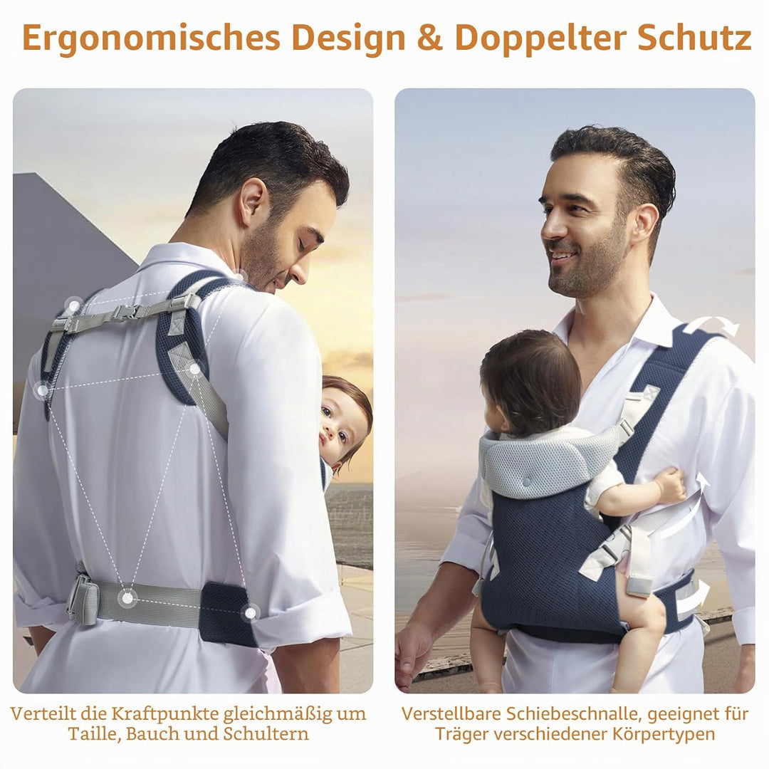 IULONEE Babytrage für Neugeborene Ergonomic Tragetaschen für Kleinkinder Babytrage ab Geburt Tragetu