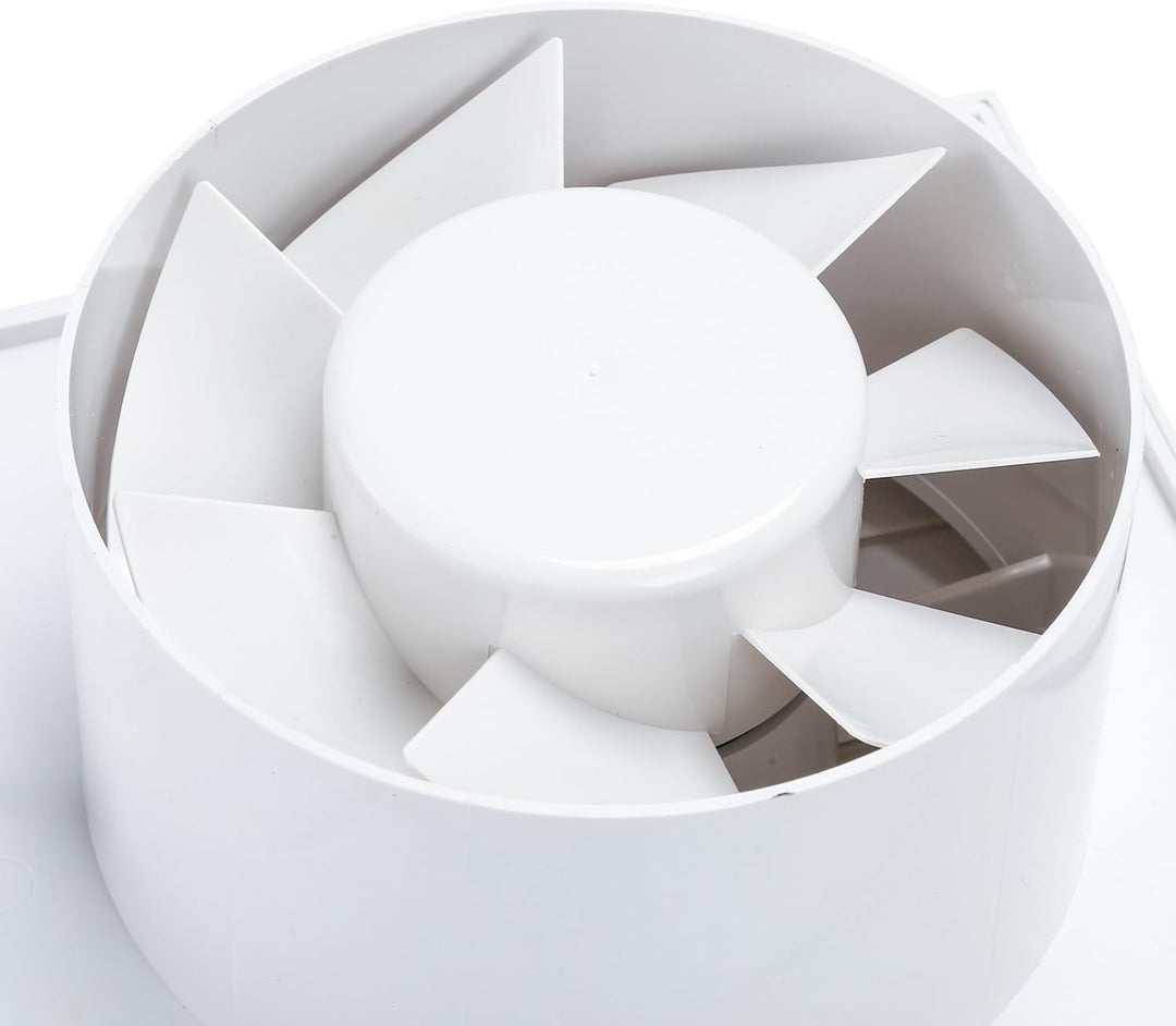 Badlüfter 100 mm – Leiser Abluftventilator für Bad, WC und Küche, mit Kupfermotor, 130 m³/h, gegen F