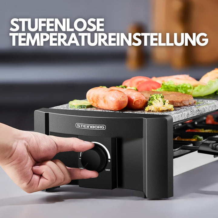 Raclette Grill | 8 Personen | Raclette Gerät | Raclettegrill | Party Grill | Elektro Grill | Tischgr
