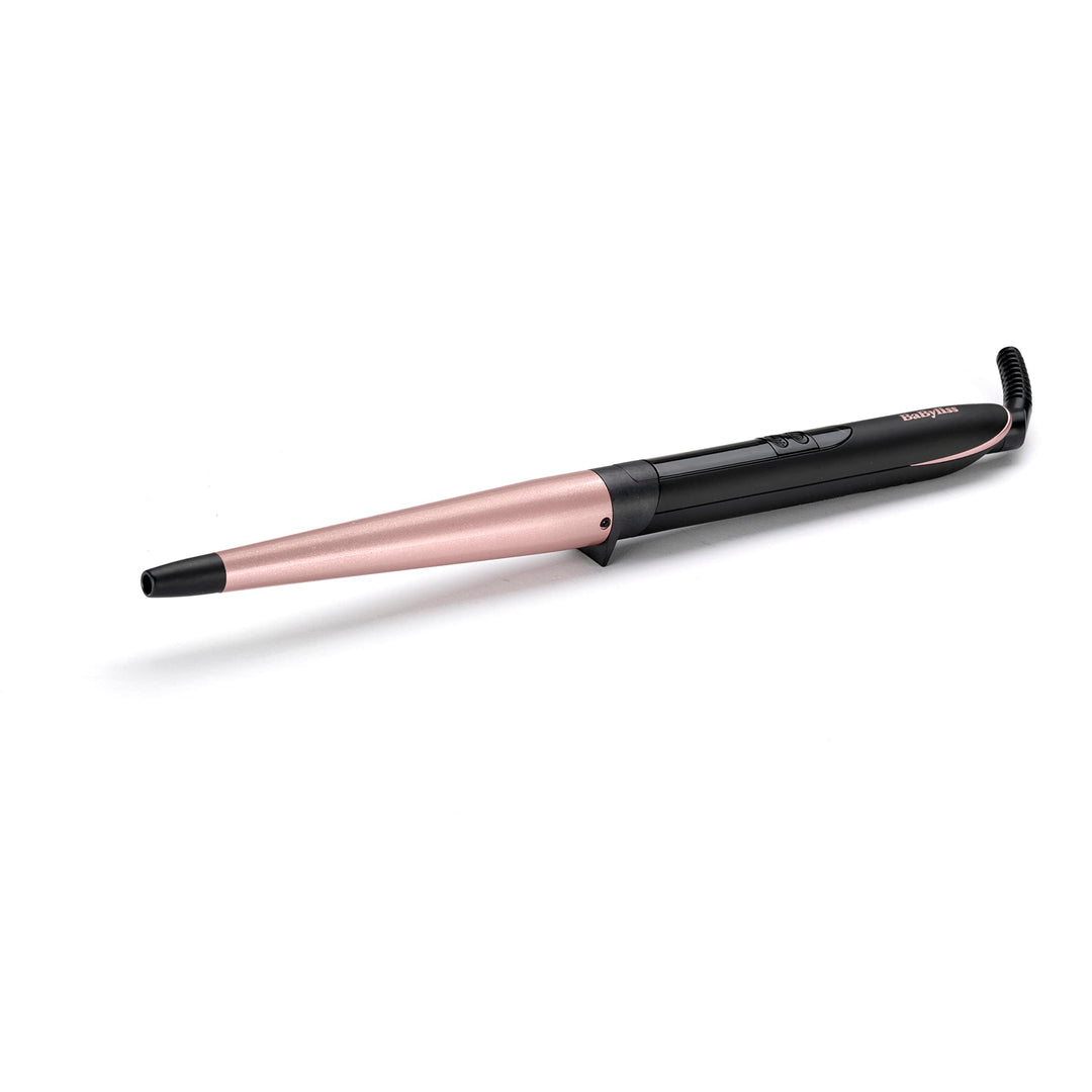 BaByliss Rose Quartz Conical Wand 13-25mm kegelförmiger Lockenstab für Natürliche Locken und Beach W