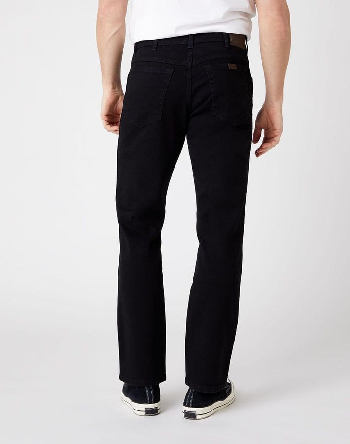 Wrangler Herren Jeans Regular - Mid Waist - Regular Fit - Schwarz W30-W44 30W / 30L Schwarz, 30W / 3
