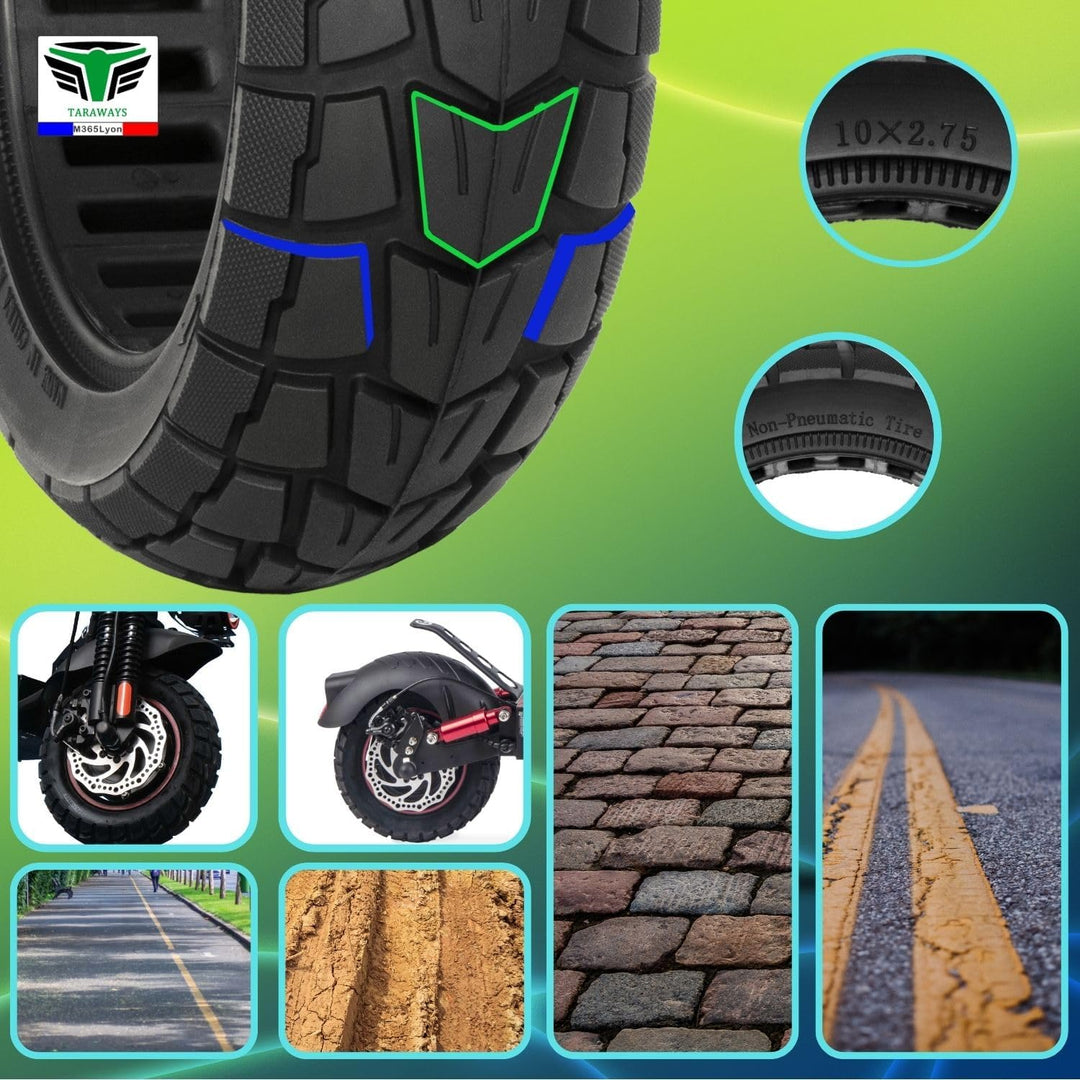 10 x 2,75 Zoll pannensicherer Vollreifen für UrbanGlide Cross PRO All Road 5 &amp; MAX, Cross PRO Kukiri