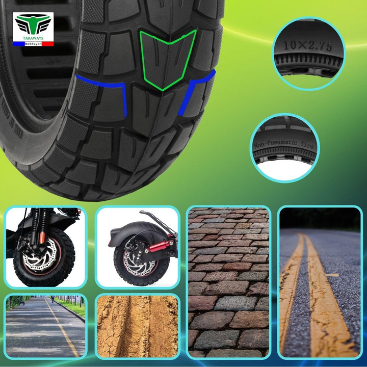 10 x 2,75 Zoll pannensicherer Vollreifen für UrbanGlide Cross PRO All Road 5 &amp; MAX, Cross PRO Kukiri