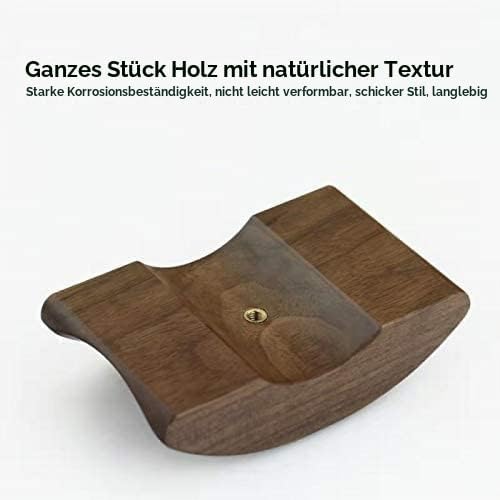 Kopfhörer Ständer mit 6.5cm Breiter Kopfstütze aus Nussbaum,Headset Halterung Abnehmbare Headset Stä