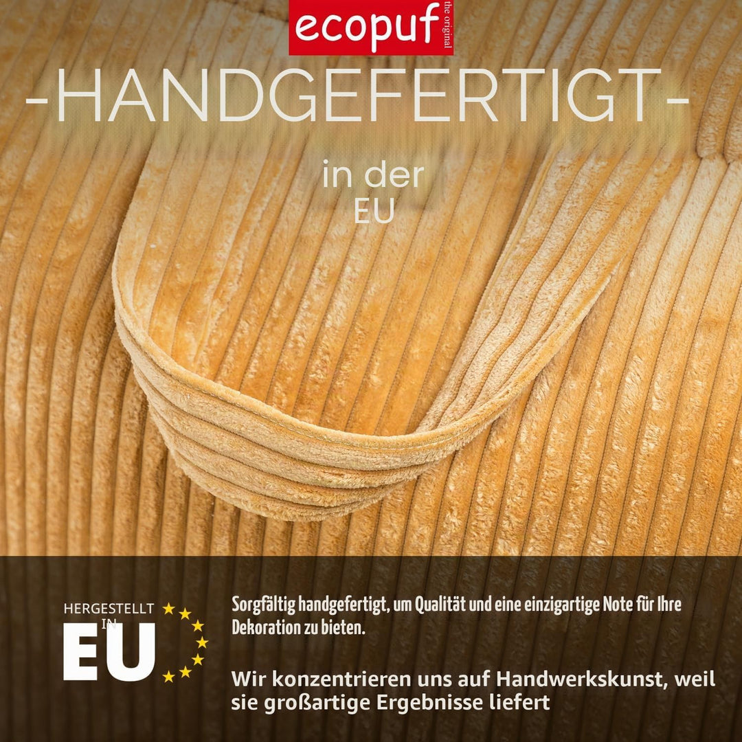 Ecopuf Cube - Sitzhocker Hocker Kunstleder Lederimitat Sitzbox Quader Würfel Pouf Ottomane Fussbank