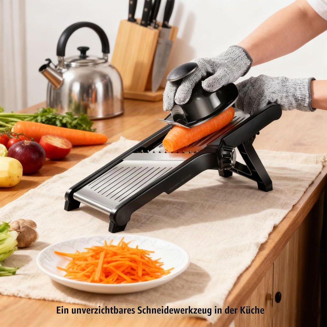 Mandoline Gemüsehobel, Gemüsehobel Mandoline Edelstahl, Gurkenhobel Dünne Scheiben, Multifunktion Ge