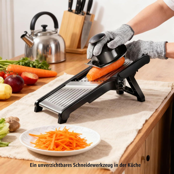 Mandoline Gemüsehobel, Gemüsehobel Mandoline Edelstahl, Gurkenhobel Dünne Scheiben, Multifunktion Ge