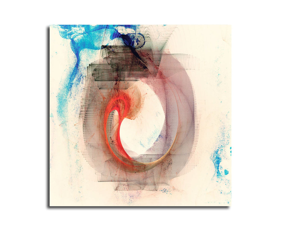 Paul Sinus Art Wandbild Abstrakt366_60x60cm Bild auf Leinwand - Tun mit Leidenschaft - Abstraktes Mo