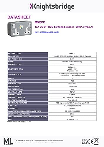 Metall-CLAD 13 A 2G DP RCD geschaltete Steckdose – 30 mA (Typ A)