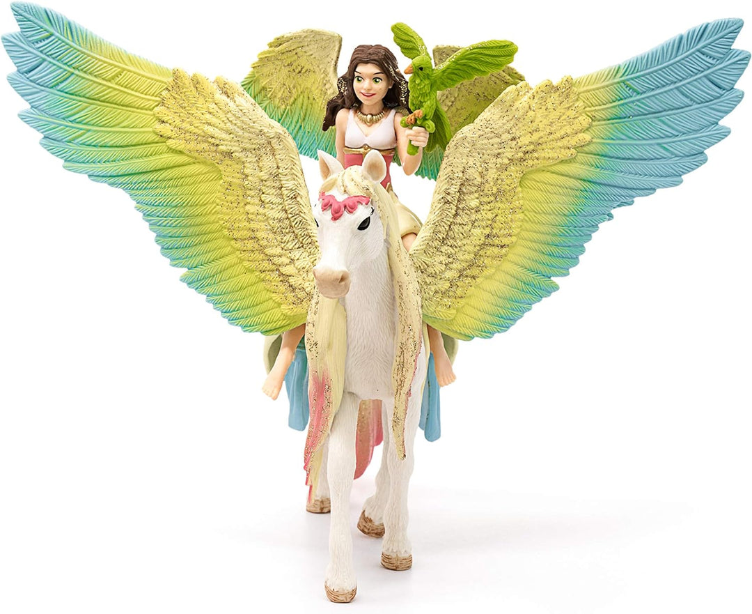SCHLEICH 70566 Surah mit Glitzer-Pegasus, für Kinder ab 5-12 Jahren, BAYALA - Spielfigur & 70594 Mee