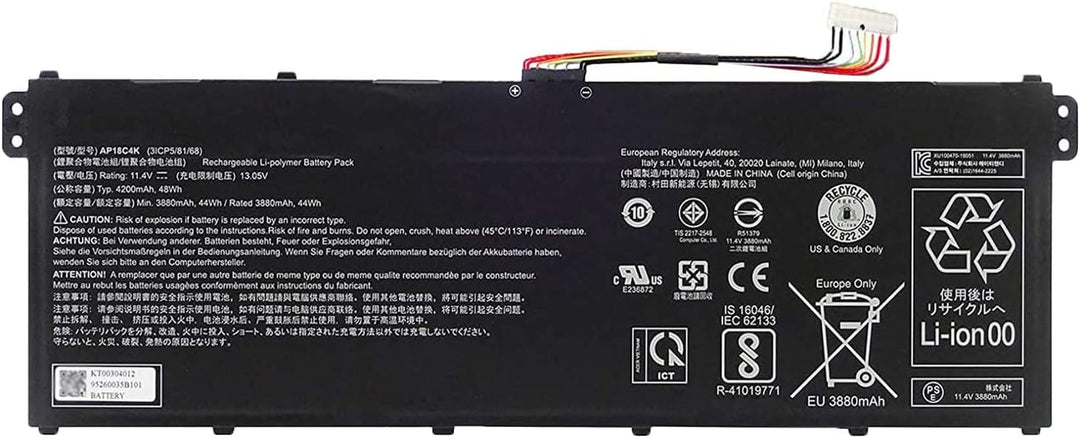 AP18C4K Laptop-Akku-Ersatz für Acer Aspire 5 A514-52 A514-52G A515-43 A515-43G A515-44 A515-44G A514