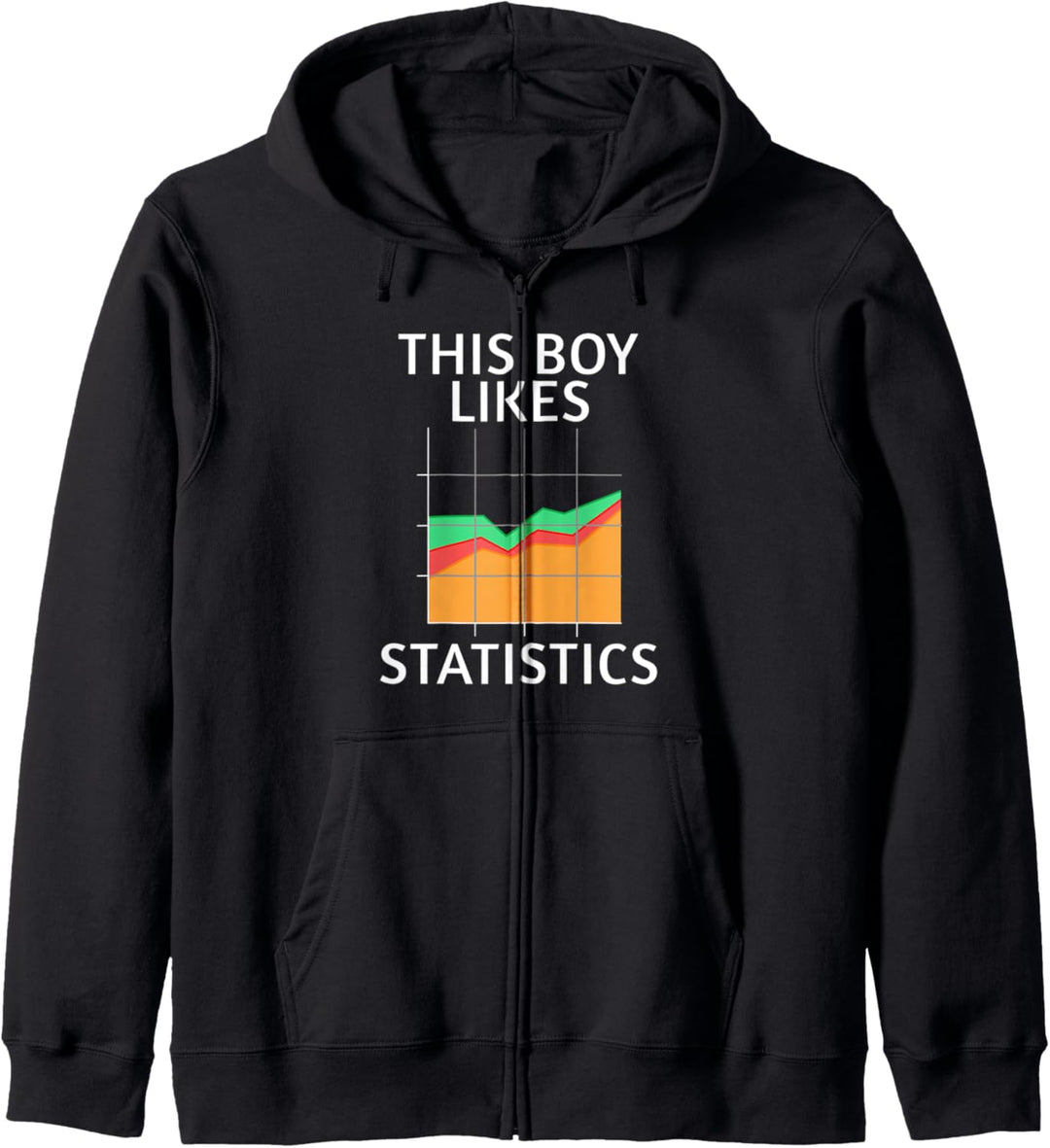 Junge mag Statistik Ironische Datenwissenschaft Nerd Kapuzenjacke