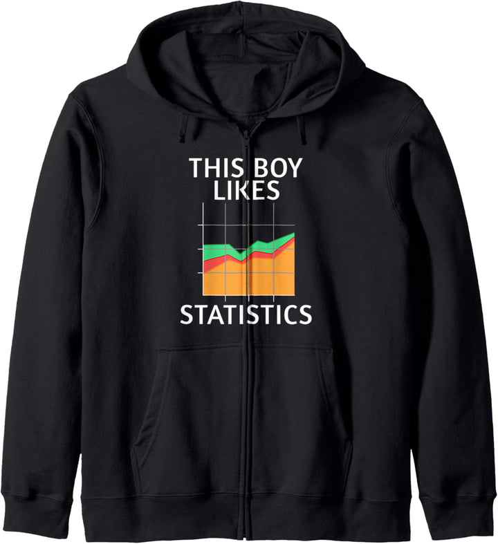Junge mag Statistik Ironische Datenwissenschaft Nerd Kapuzenjacke