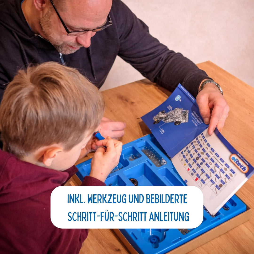 Eitech 00006 Metallbaukasten - Basisbaukasten, Bausatz für Kinder ab 8 Jahren, Mind. 8 Modelle bauba