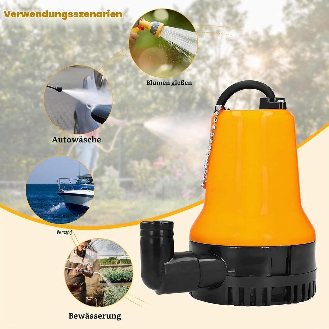 EXLECO Tauchpumpe DC 24V Tauchwasserpumpe 120W 4200L/H Förderpumpe Schmutzwasserpumpe Brunnpume Wass