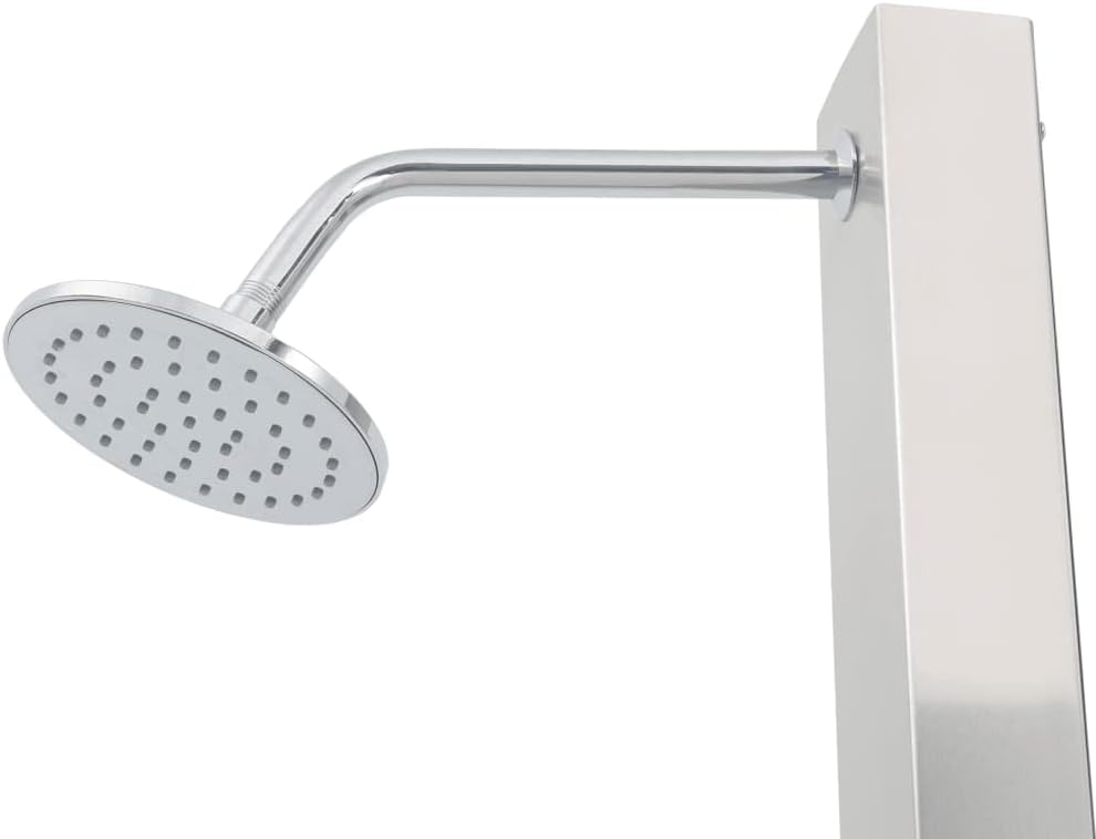 vidaXL Gartendusche mit Bodenelement Aussendusche Dusche Garten Duschwanne Campingdusche Pooldusche