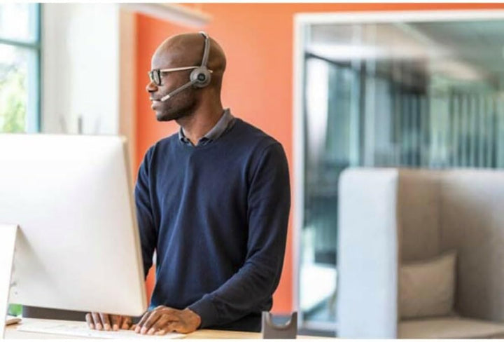 Cisco Systems Headset 522, kabelgebundenes 3,5-mm-Doppel-On-Ear-Headset mit USB-A-Adapter, dunkelgra