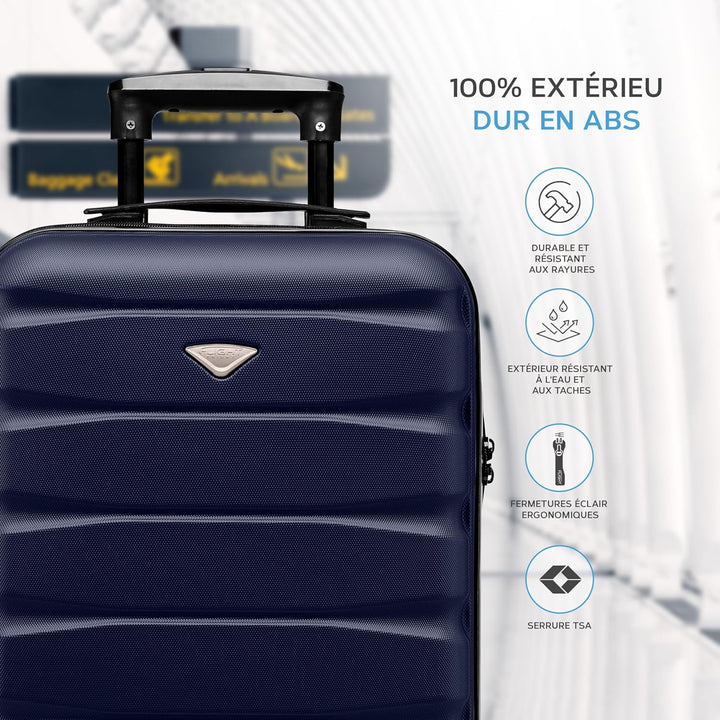 Flight Knight Leichte 4-Rad-abs-hartschalenkoffer Handgepack, Zugelassen Fur Uber 35 Fluggesellschaf