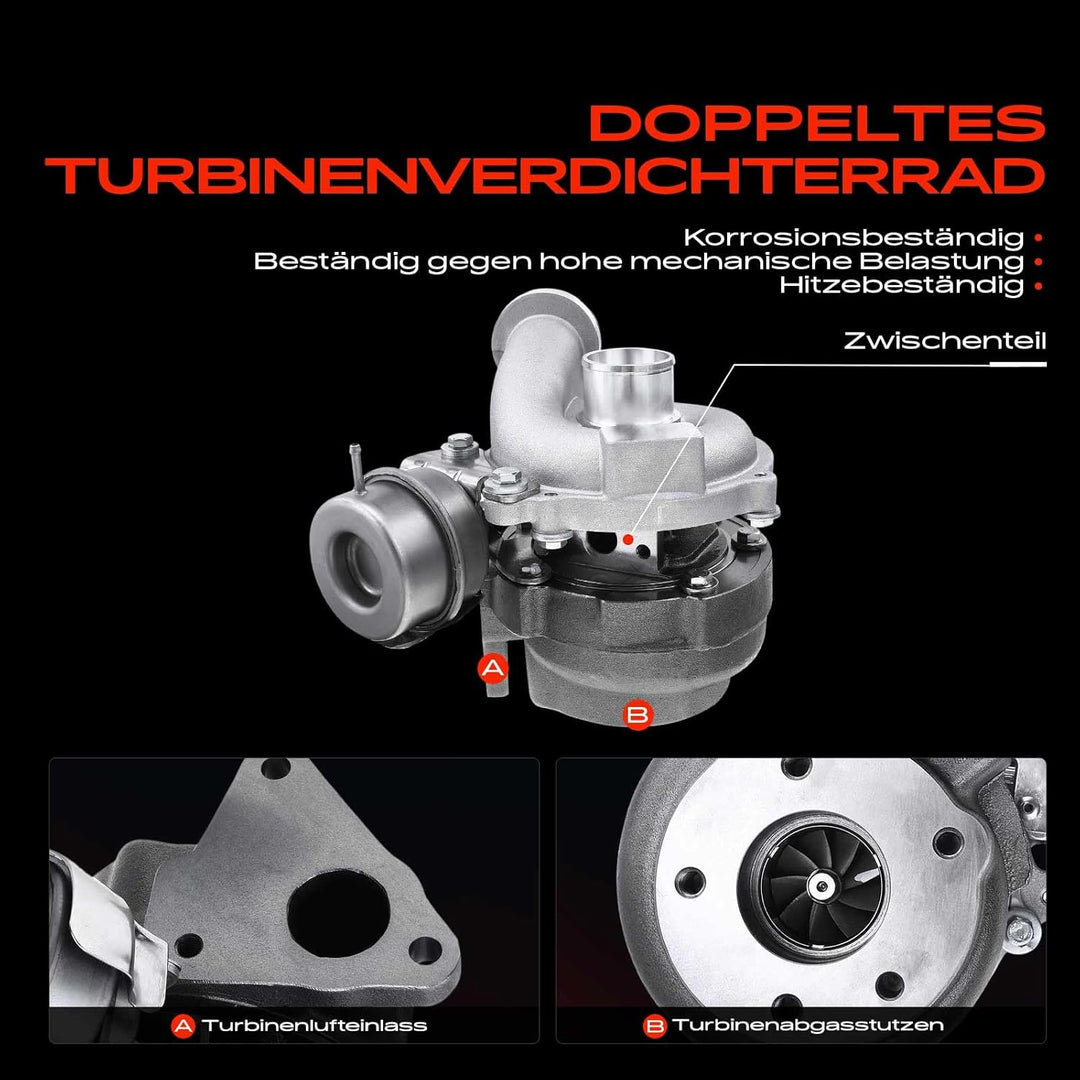 Frankberg Turbolader 1.5 dCi Kompatibel mit Clio III Kangoo Laguna III Megane II BM0/1 CM0/1 EM0/1 K