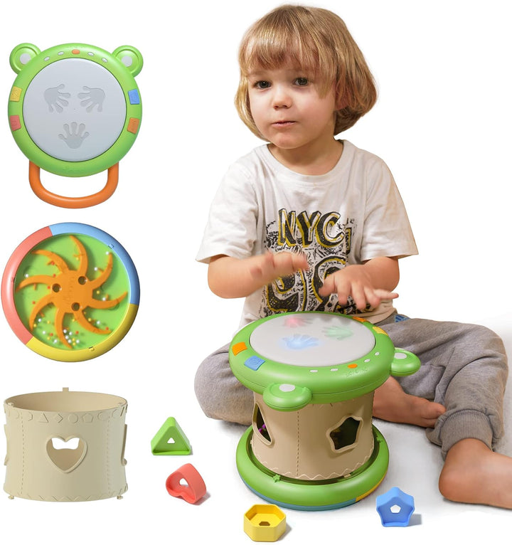 TUMAMA Baby Musical Elektronisches Spielzeug,Baby Musik Trommel Musikinstrumente sensorisches Spielz