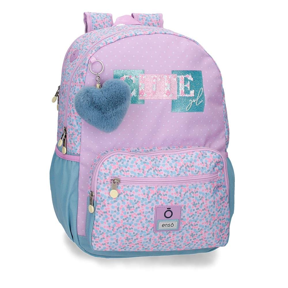 Enso Süsses Mädchen Schulrucksack für Laptop 15.6" Lila 32x42x14 cm Polyester 18.82L Mochila Escolar