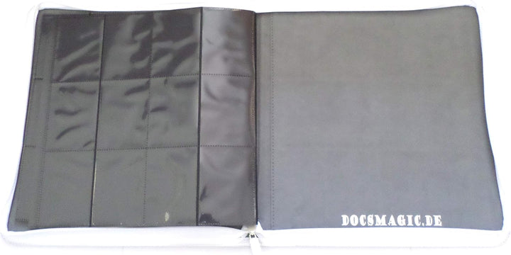 docsmagic.de Premium Pro-Player 12-Pocket Playset Zip-Album White - 480 Card Binder - MTG - PKM - YG