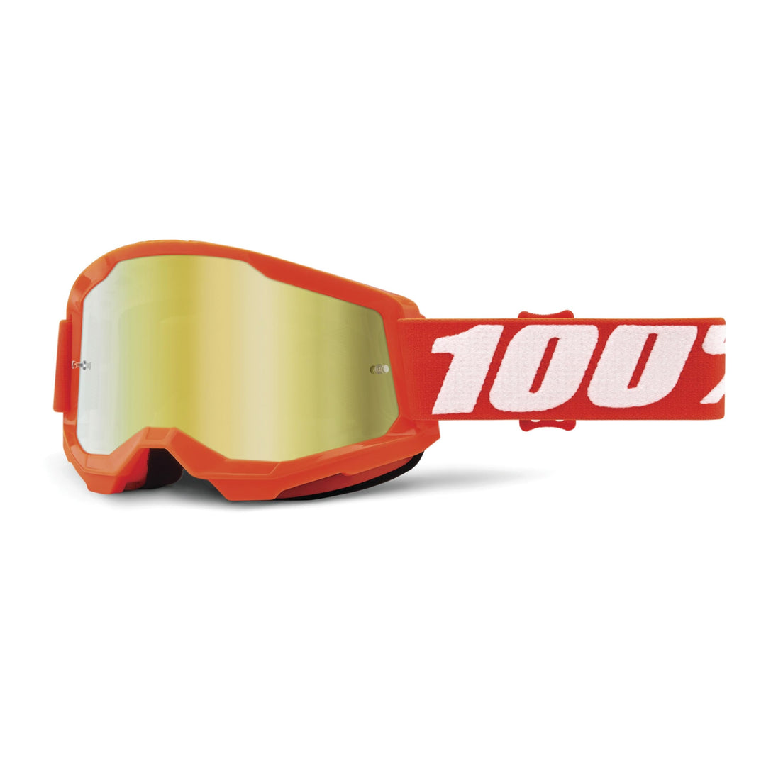 100% MÁSCARAS STRATA 2 Goggle Lens Brille, Erwachsene, Unisex, Orange/Gold (Orange), Einheitsgrösse
