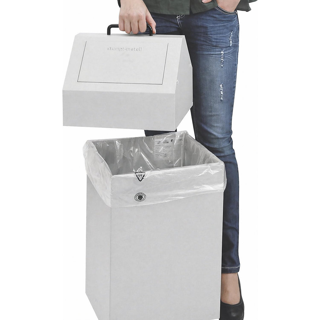 Stumpf | Wertstoffbehälter mit Einwurfklappe | Volumen 45 l | BxHxT 320 x 650 x 310 mm | stationär |