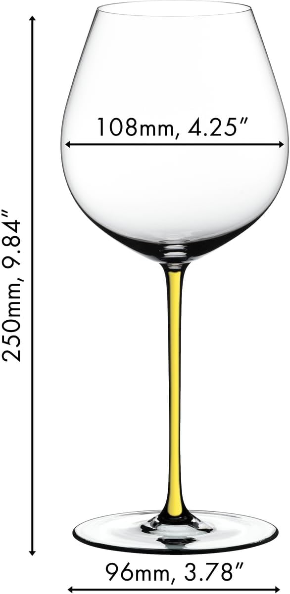 RIEDEL Fatto A Mano Old World Weinglas Spätburgunder gelb, Spätburgunder Gelb