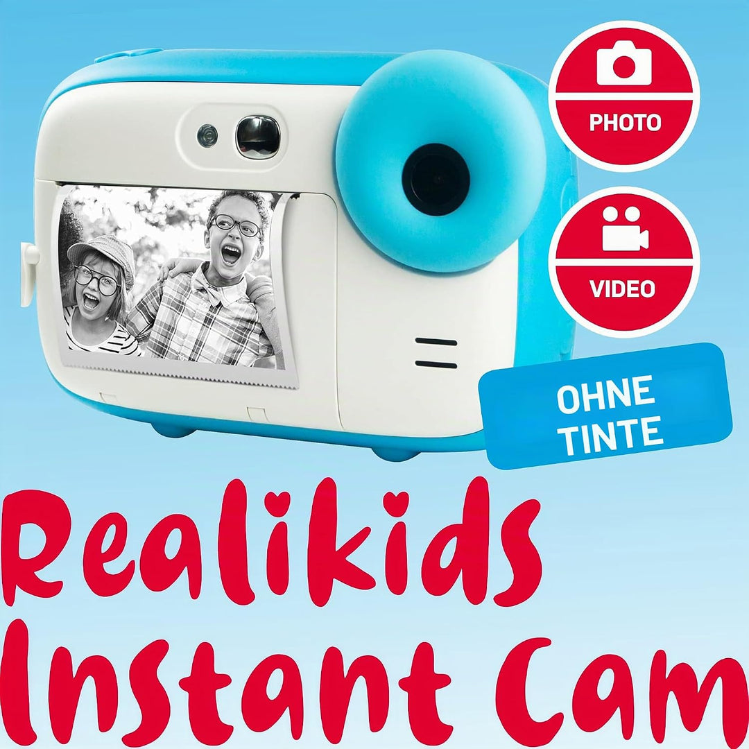 AGFA Photo Realikids Instant Cam – Sofortbildkamera für Kinder, Foto/Video, 2,4-Zoll-LCD-Display, Mi