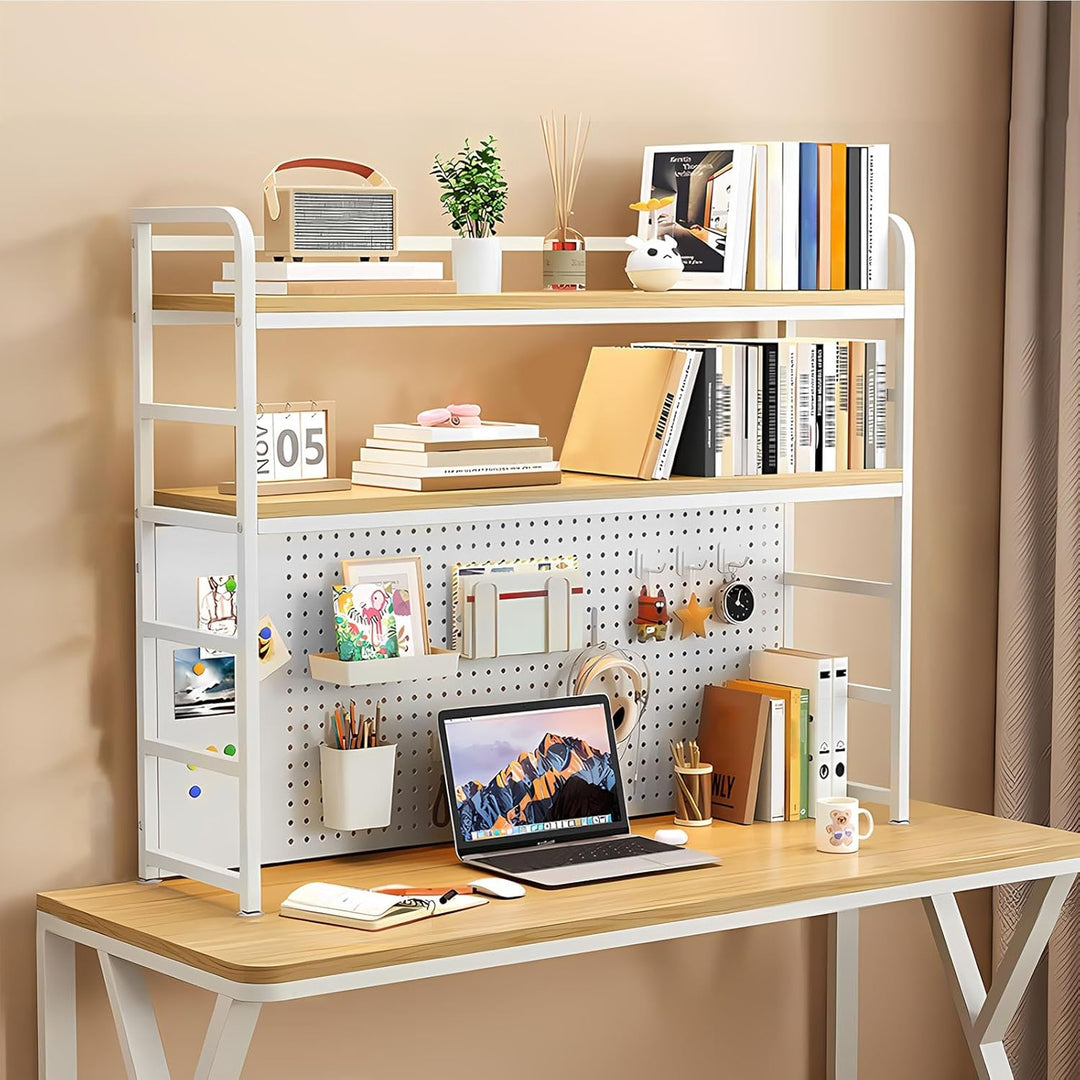 FPIGSHS Multifunktionale Arbeitsplatzregal - Anpassbare Mehrschicht-Speicherregal, Desktop-Ständer,