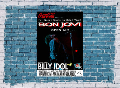 Bon Jovi - Open Air, Mannheim 1993 » Konzertplakat/Premium Poster | Live Konzert Veranstaltung | DIN