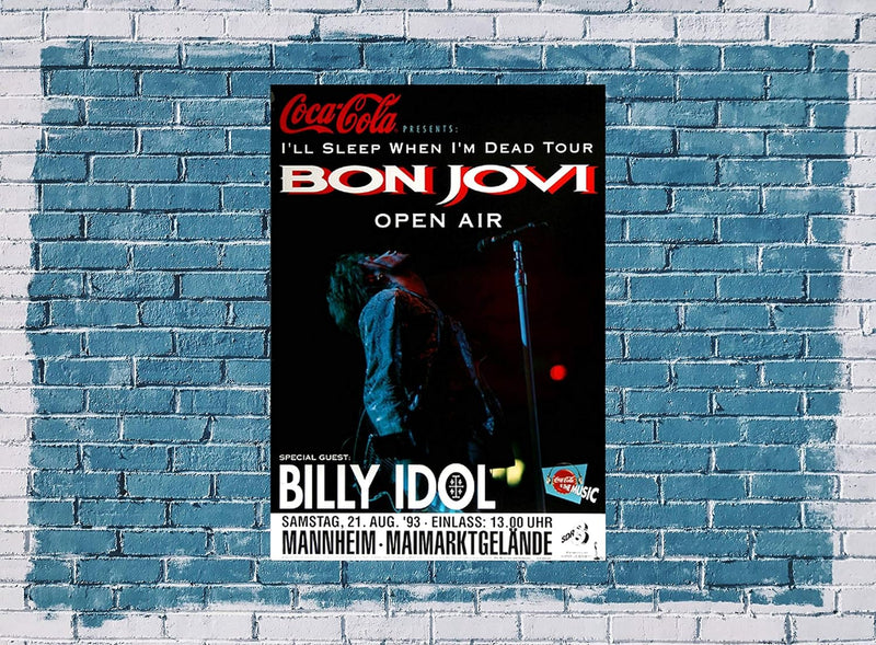 Bon Jovi - Open Air, Mannheim 1993 » Konzertplakat/Premium Poster | Live Konzert Veranstaltung | DIN