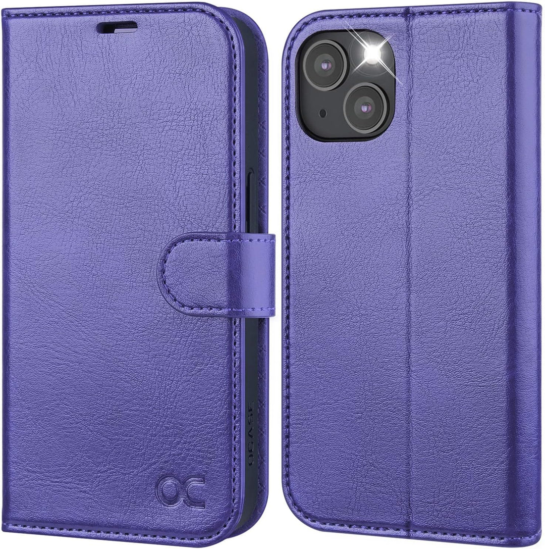 OCASE iPhone 14 Hülle Handyhülle [Premium PU Leder] [Kartenfach] [Magnetverschluss] RFID Schutzhülle