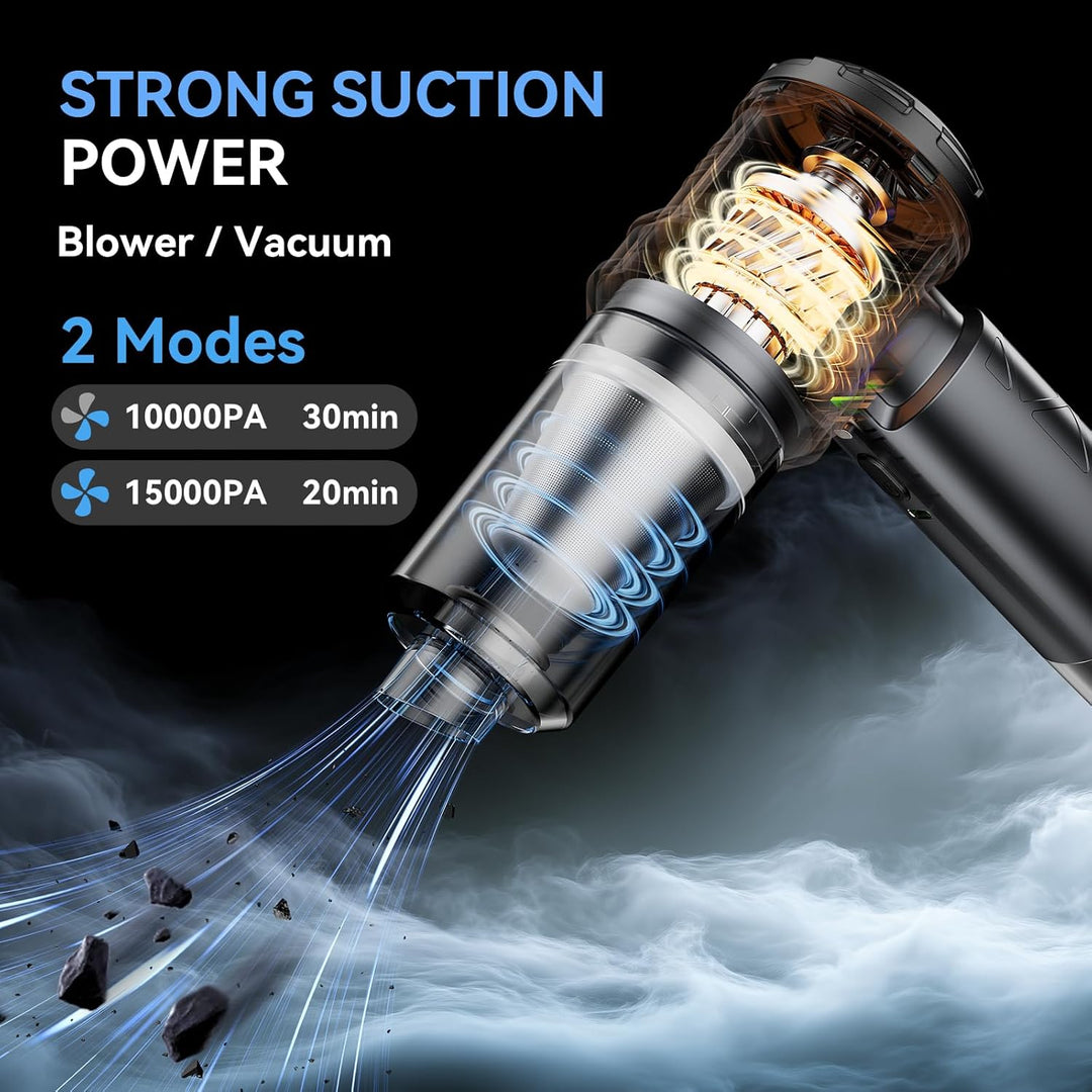 Handstaubsauger Testsieger, 15000Pa Stark Autostaubsauger Akku mit Bürstenloser Motor, 5 in 1 Kabell