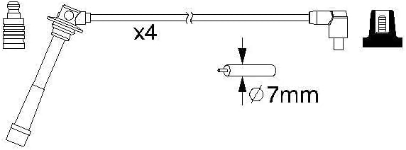 Bosch 0986357198 - Zündleitung - 4er Set