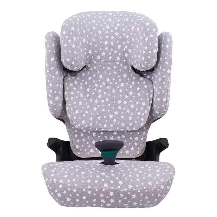 JYOKO Kids Bezug kompatibel mit Britax Romer Kidfix, aus Baumwolle (Romer Kidfix I-Size, White Star)