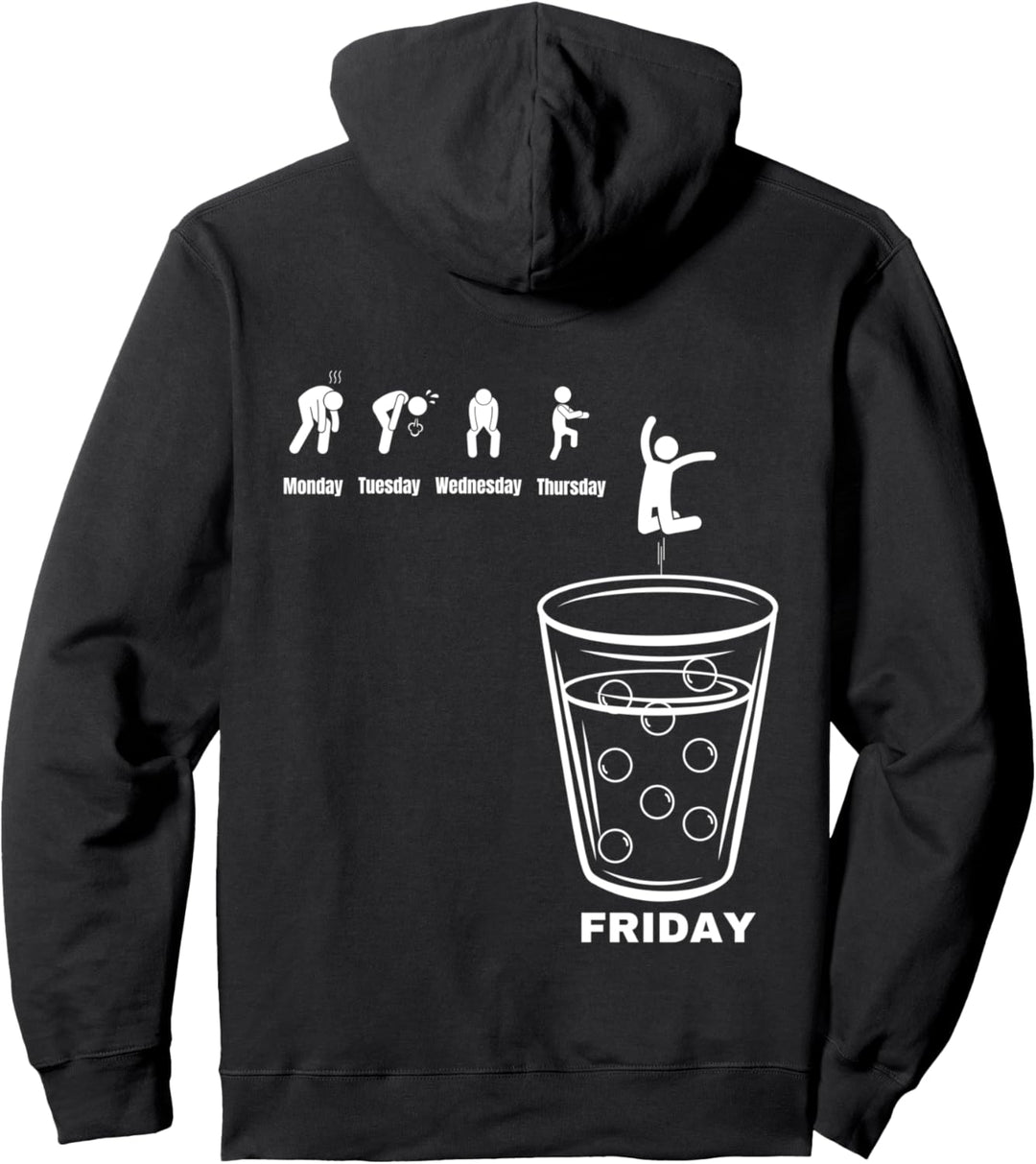 Woche eines Pfälzers - Schorleglas Weinglas Weinfest Schoppe Pullover Hoodie