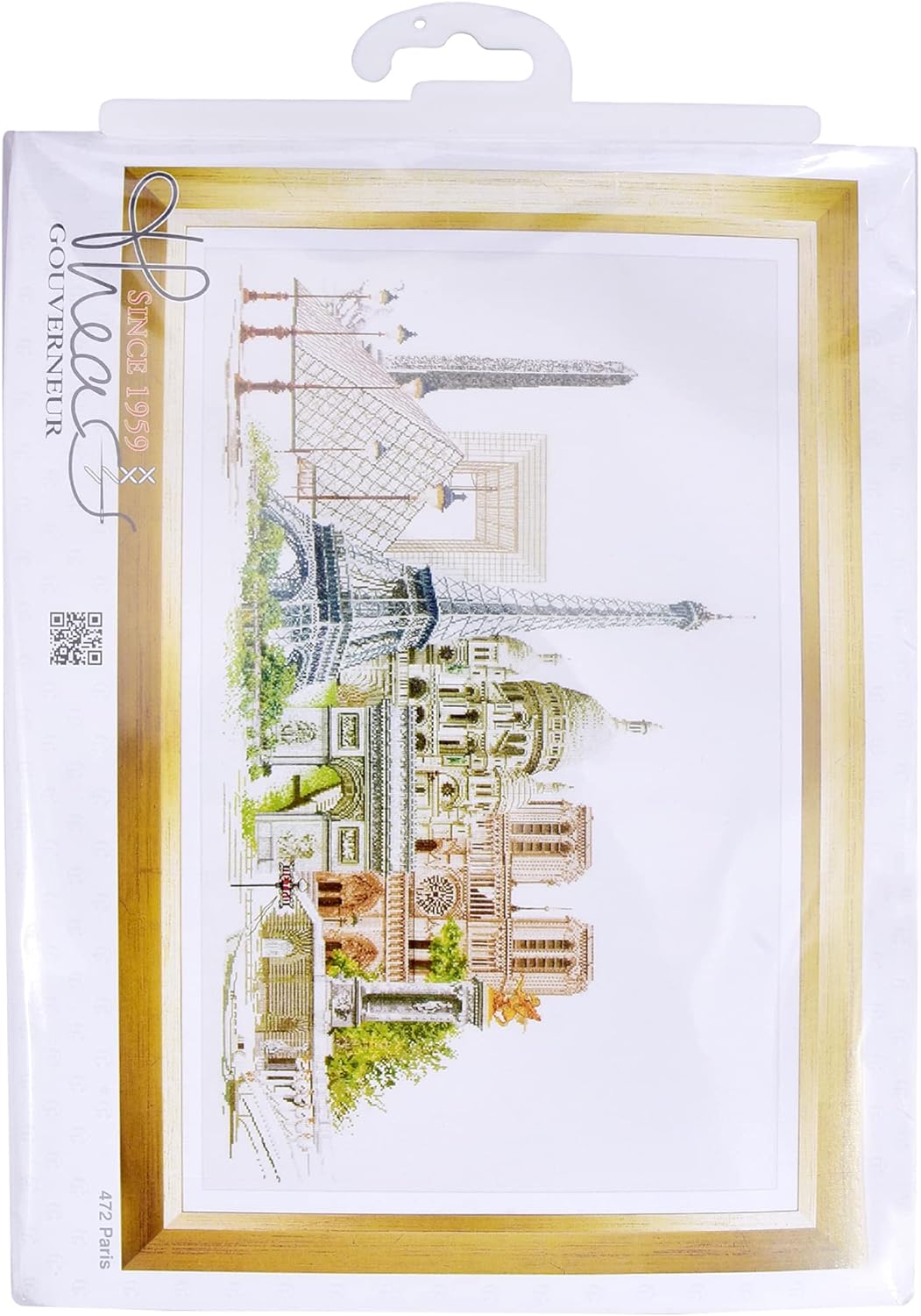 Thea Gouverneur - Kreuzstich-Set - Paris - Leinen - 36 Count - Für Erwachsene - 472, Paris