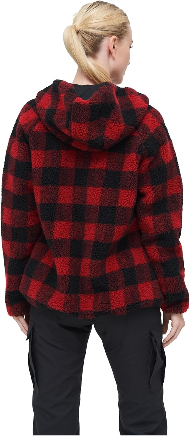 Brandit Women Teddyfleece Jacket Hooded, many colours, Grössen XS bis 5XL XS red/black, XS red/black