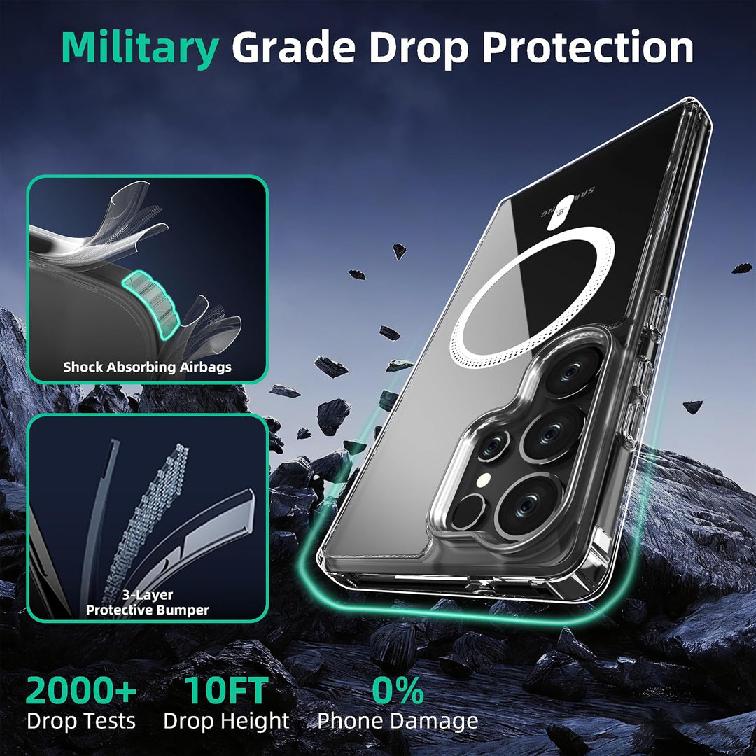 ONES Magnetisch HandyHülle für Galaxy S26 Ultra, Kompatibel mit MagSafe, Militärnorm Schutz Dünne Sa