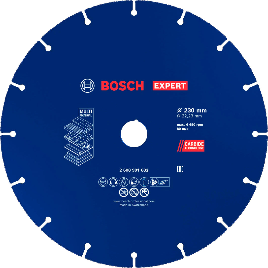 Bosch Professional 1x Expert Carbide Multi Wheel Trennscheibe (für Hartholz, Ø 230 mm, Zubehör Winke