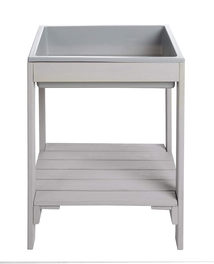roba Kinder Outdoor+ Spieltisch 'Tiny', wetterfester Massivholz Sand- & Matschtisch, grau lasiert Gr