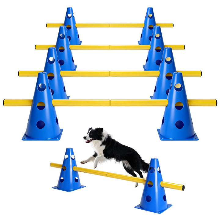 8er Agility Set Hunde, Cavaletti Hund Hobby Horse Hindernisse Hürden Hindernisse Hobby Horsing Hunde